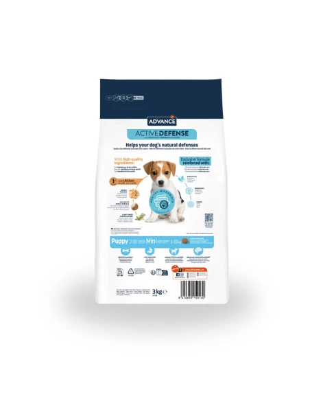 Pienso para Perro Cachorro Mini ADVANCE Puppy Protect de Pollo y Arroz 3kg